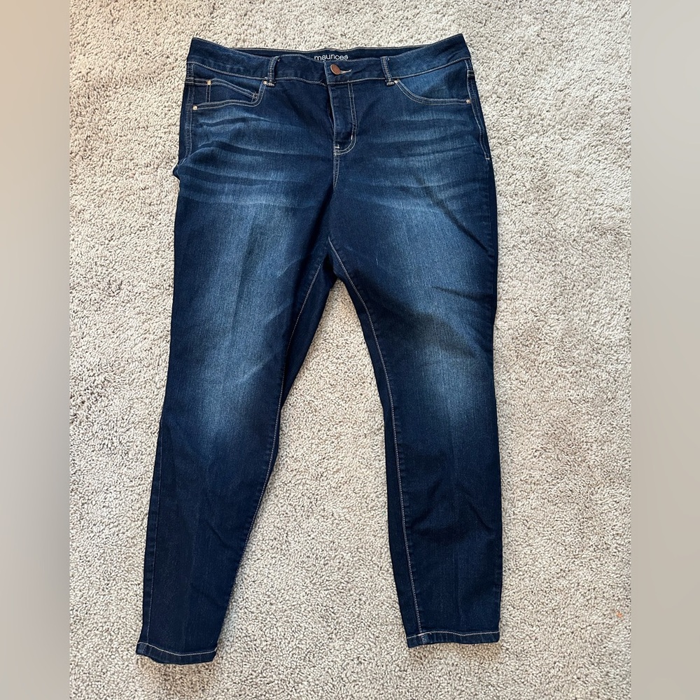 Maurices Dark Blue Skinny Jeans